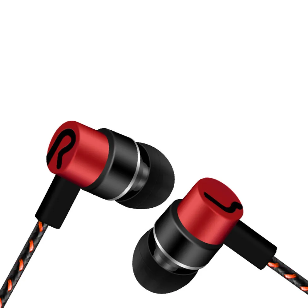 Stereo Bass Earphone In-Ear 3.5MM Wired Earphones Metal HIFI Earpiece with MIC for Xiaomi Samsung Huawei Phones