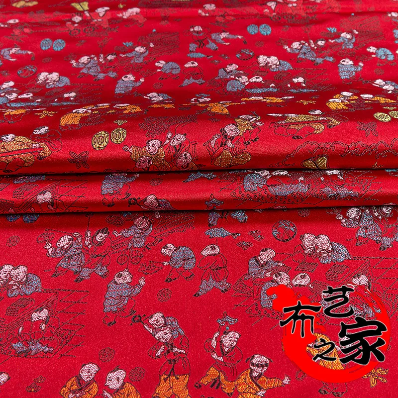 Tissus Patchwork 15 Thousand Sub Graph Imitation 35 Silk Brocade Satin , Mahogany Furniture Cushion Antique Cheongsam Fabric