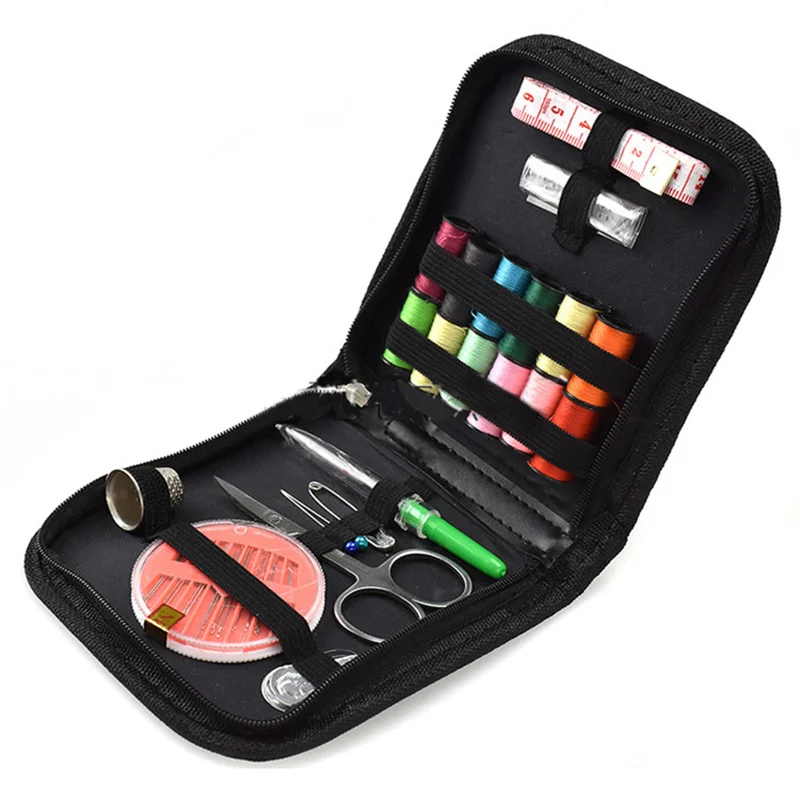 

Kitting Needles Tools Portable Sewing Box Black Quilting Thread Case Travel Supplies Stitching Embroidery Craft Sewing Kits