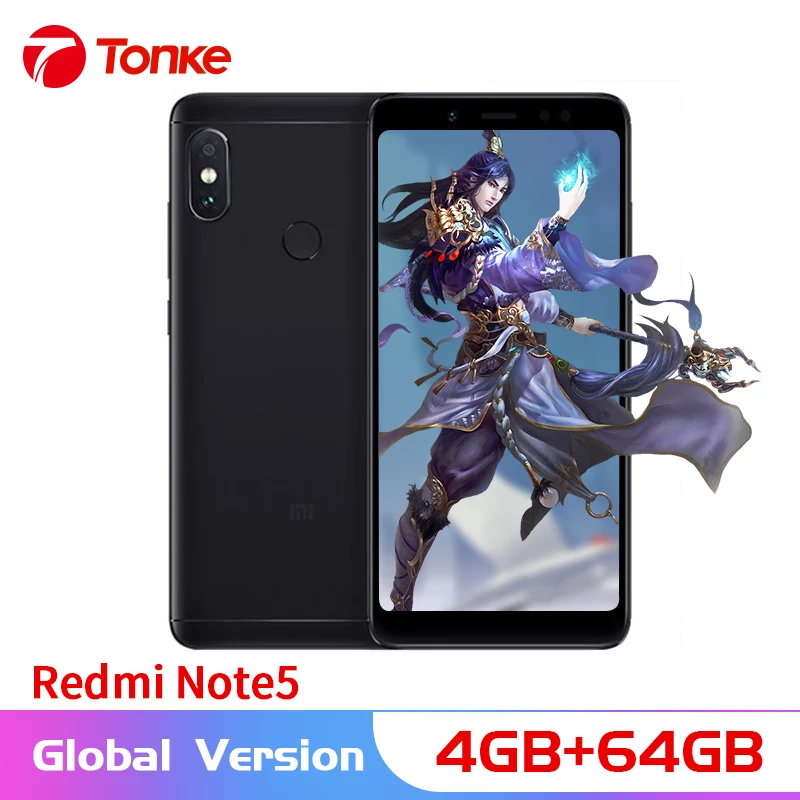 

Global Version Xiaomi Redmi Note 5 4GB RAM 64GB ROM Snapdragon 636 Octa Core Full Screen Dual Camera 12MP+5MP Moblie Phone