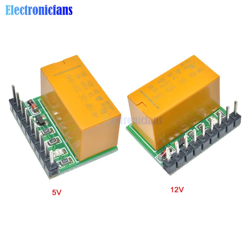 Diymore Mini 1 канал 5 в 12 В DC DPDT релейная плата двухполюсный двойной переключатель