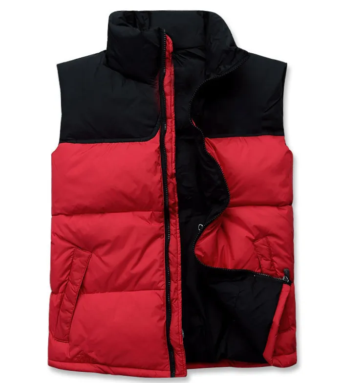 

Men Winter Warm Sleeveless Jacket Down Coat Solid Color Striped Casual Windproof Vest Jacket Male Chalecos De Trabajo