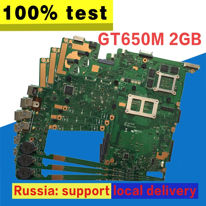 N76VZ материнская плата 2Гб GT650M/GT740M для For Asus N76VM N76V N76VJ N76VB Материнская ноутбука