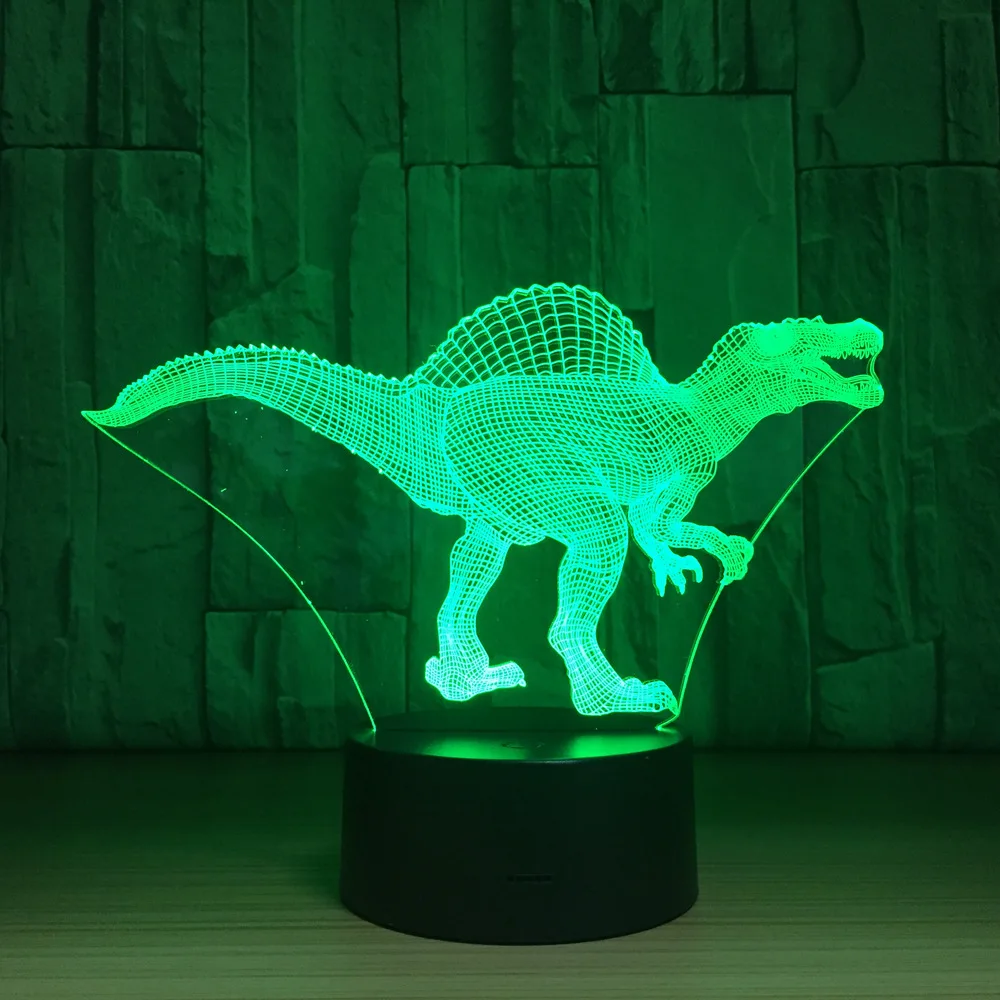7 color Small dinosaur 3D night light desk lamp energy saving led