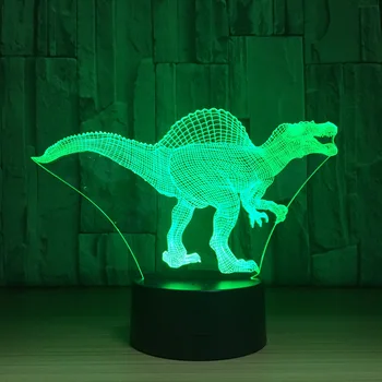 

7 color Small dinosaur 3D night light desk lamp energy saving led lights atmosphere light 1103