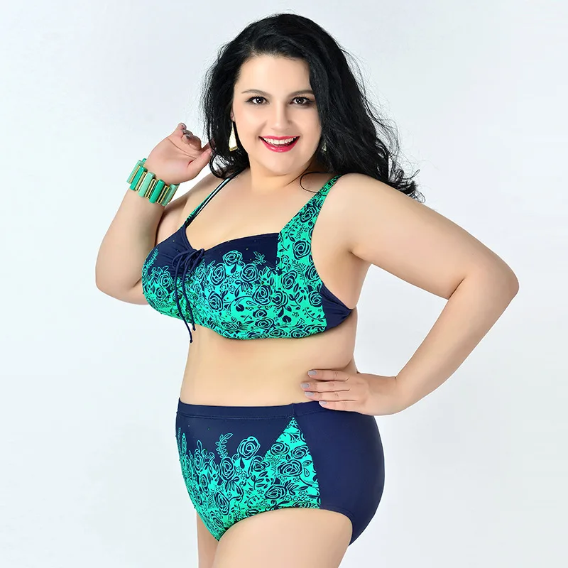 Plus size bikinis women swimsuit Big cups woman two piece bikini sets Large Size Bikini set