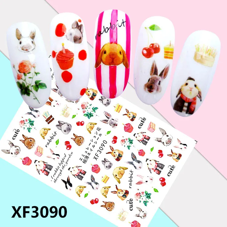 

Cartoon Type! Nails Art Manicure Back Glue Decal Decorations Design Nail Sticker For Nails Tips Beauty