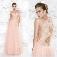 2015 New Sexy Pink Tank Lace Pleats Floor Length Women Long Prom Dresses Evening Dresses Gowns