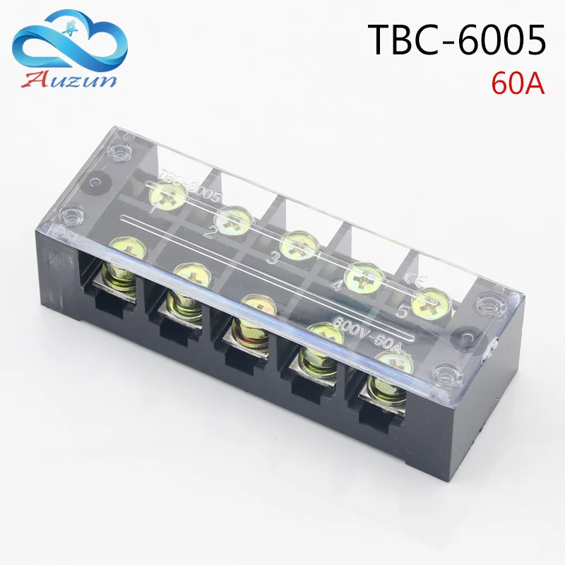 

TBC-6005 Terminal Blocks Fixed Terminals High Current 60A 5P Terminal Blocks Copper Contact