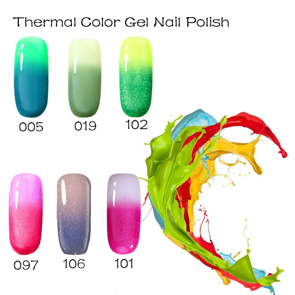 Heat Cold 7ml Gel Nail Polish Temperature Color Changing Nail Polish