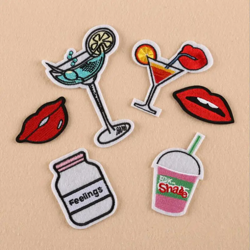 

6pcs/set Embroidered Iron On cartoon Patches Fashion Appliques for kids