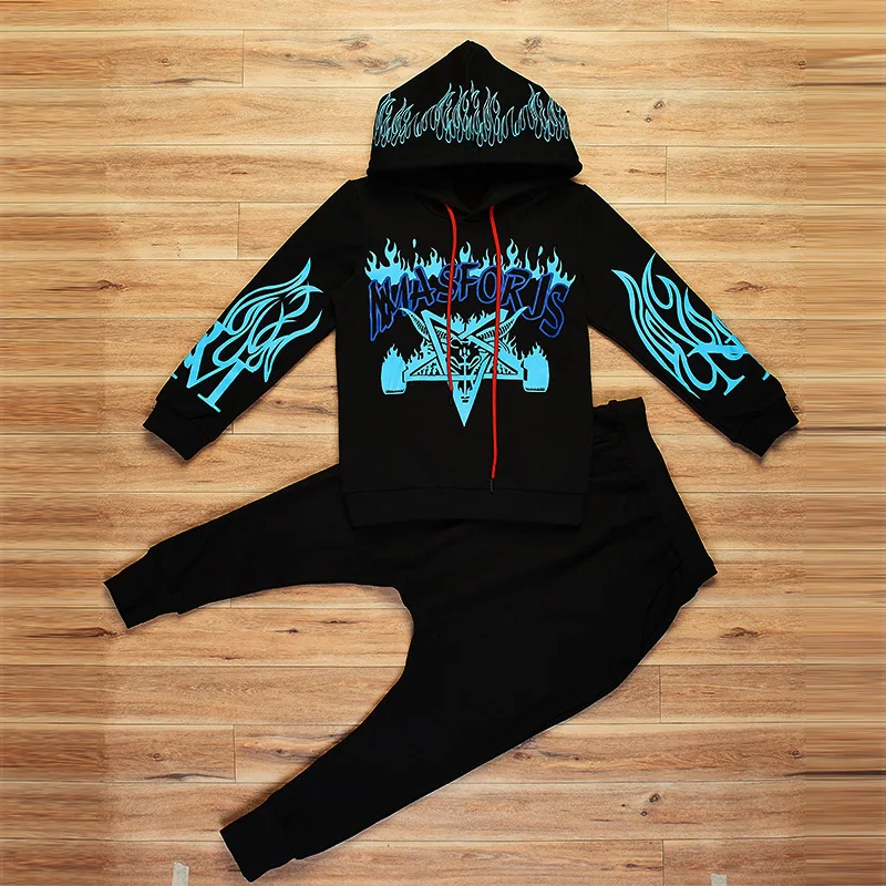 

Toddler Boys Spring Autumn Clothing Set Casual Sports Boy Suit Baby Cartoon Pattern Clothes children Hooded Coat+pants 2018