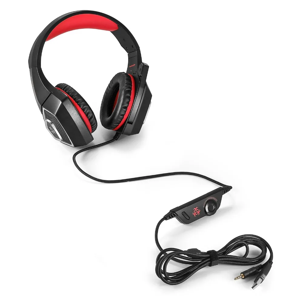 ONIKUMA V1 Headset Over ear Stereo Game headphones with Mic LED Light Casque Headset for PC PS4 Xbox One