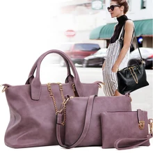 Mode Sacs À Main Femmes Messenger Sacs Femme Sac À Main Épaule Solide Sacs Office Lady Casual Fourre-Tout Nouveau Haut-Poignée Sac 3 Pcs/ensemble