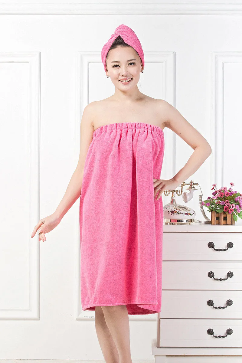 Новинка, хит, женское банное полотенце, пригодное для носки, микрофибра, ткань, пляжное полотенце, мягкое полотенце-юбка, супер впитывающее, домашний текстиль - Цвет: Rose Red
