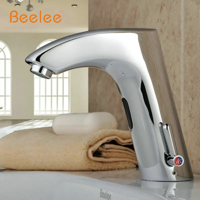 Online Bad Waschbecken Wasserhahn Messing finish mit Automatische Sensor (Warm und Kalt) (QH0112BA)