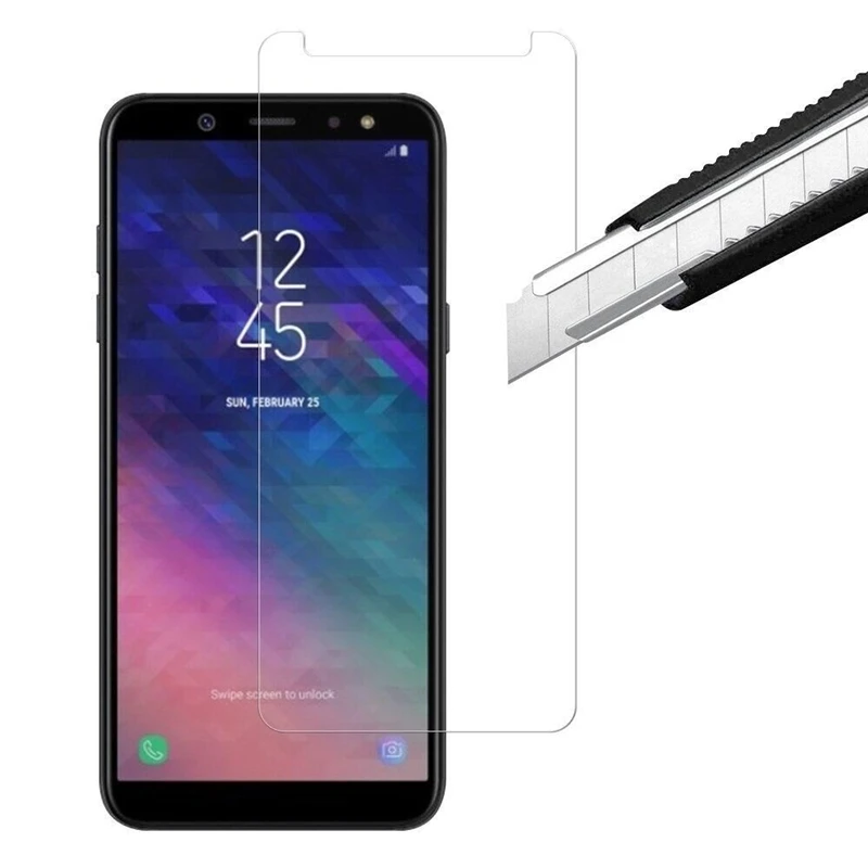 

9H 2.5D HD Tempered Glass For Samsung A6 2018 Screen Protector For Samsung Galaxy A6 Plus 2018 Front Glass Protective Film