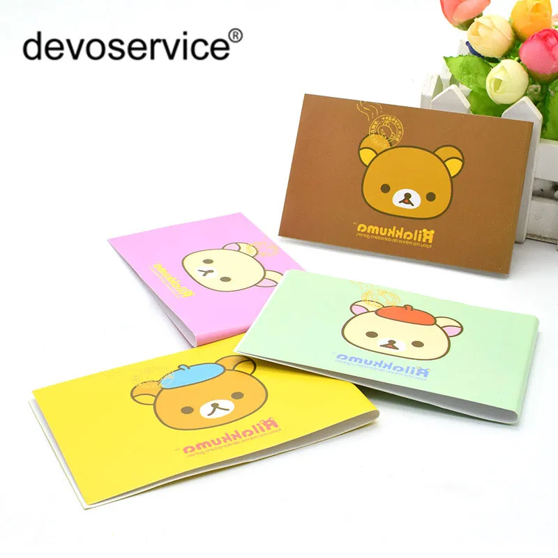 

4Pcs/Set Kawaii Rubber Cover Notebook Mini Portable Notebook Journal Memos For Student Stationery Gifts School Office Supplies