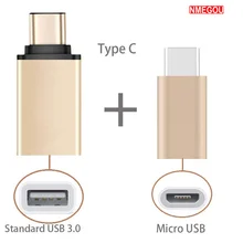 2 в 1 type C к USB адаптер типа OTG-C к Micro USB конвертер для samsung Galaxy S8 S9 Plus Note 8 Asus Zenfone 5z 5 Аксессуары