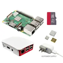 2018 новый оригинальный Raspberry Pi 3 Model B + плюс доска + радиатор + Мощность адаптер питания переменного тока питания 1 GB LPDDR2 4 ядра Wi-Fi и Bluetooth