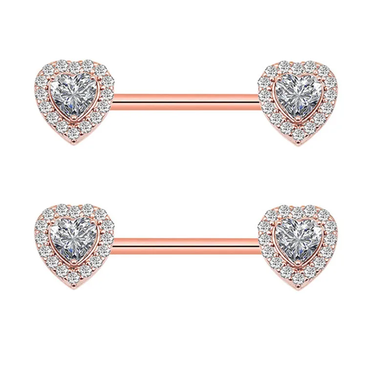 Cluster Hearts Nipple Ring - Beverly Hills Body Jewelry
