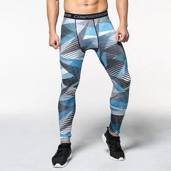 

Mens Polyester Skinny Leggings Compression Quick dry Tights MMA Pants Male Jogger Gyms Fitness Crossfit Trousers Man Sportswear