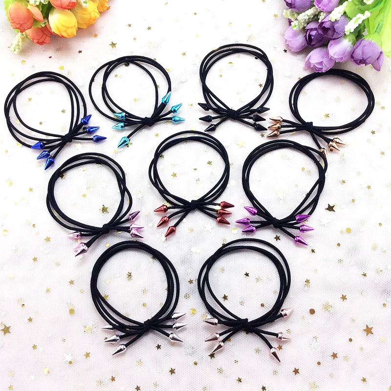 

NEW Bow Strong pull constant Korean version Knotted 5 pieces Head rope Hair rope Rubber band Hair ring High elasticity