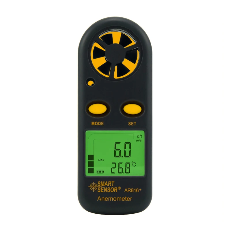 Smart Sensor AR816 Handheld Pocket Digital Anemometer Wind Speed Tester