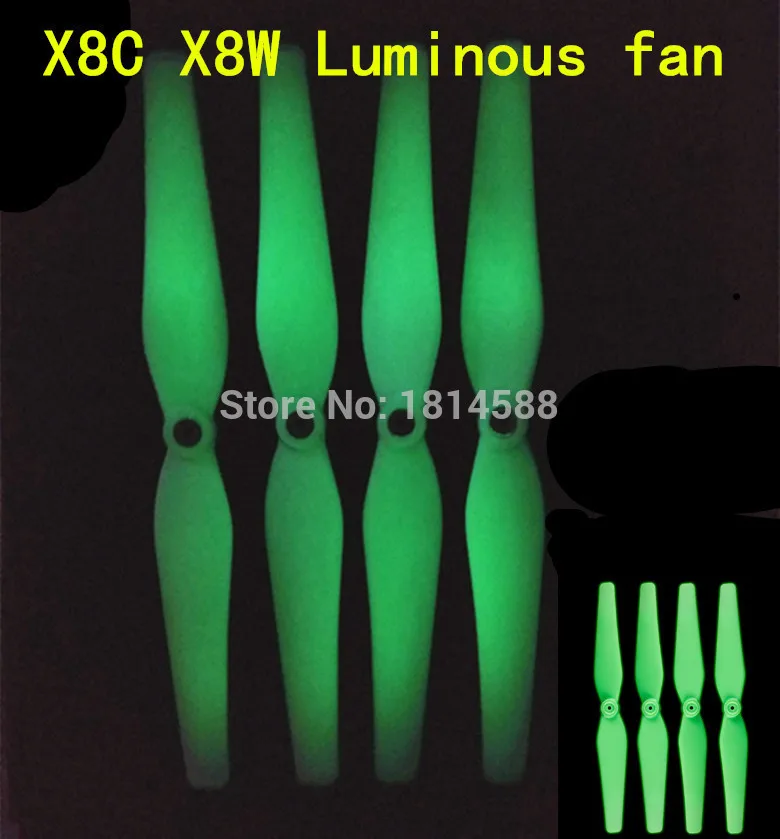 

4PCS Green Luminous Blades Propellers Spare Parts for Syma X8 X8C X8C-1 X8W X8G RC Quadcopter Drone accessories