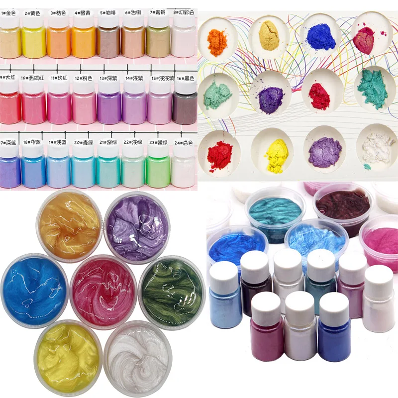 

DIY Fluffy Slime supplies Kit Glitter Powder decoration for slime Filler accessories Dye Multiple Crystal Mud 10g Pearl Powder
