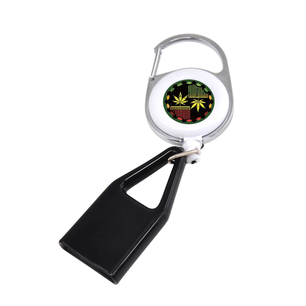 

White Stickers Silicone Lighter Cover Safe Stash Clip Keychain Lighter Holder Secure Holder
