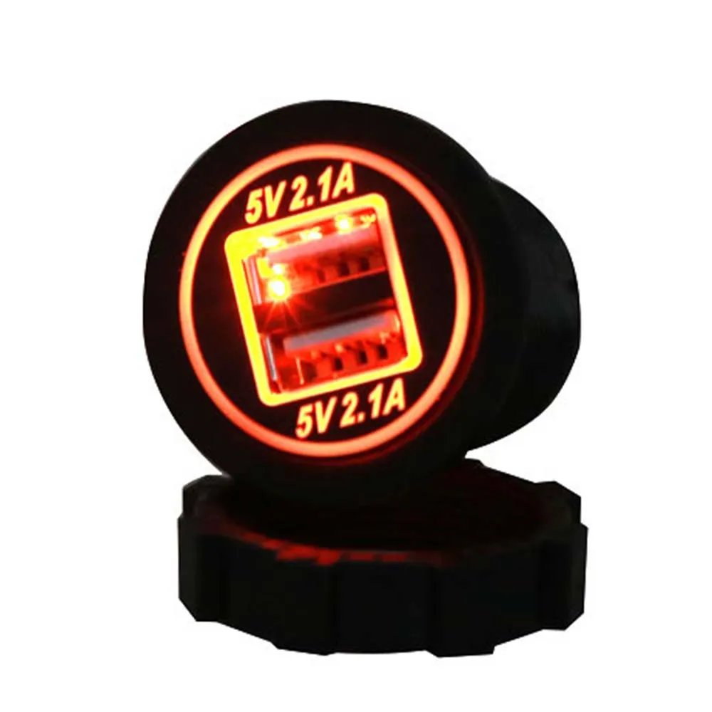 

Dual USB Port Car Charger Cigarette Lighter Socket Plug LED Voltmeter Waterproof Mobile Phone Charging Adapter