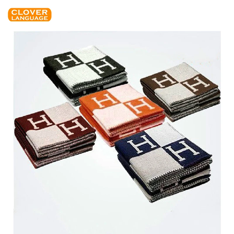 

New Arrival Blanket Wool Cashmere Blanket Brand Designer Home Blankets Sofa H Letter Winter Blankets Free Shipping