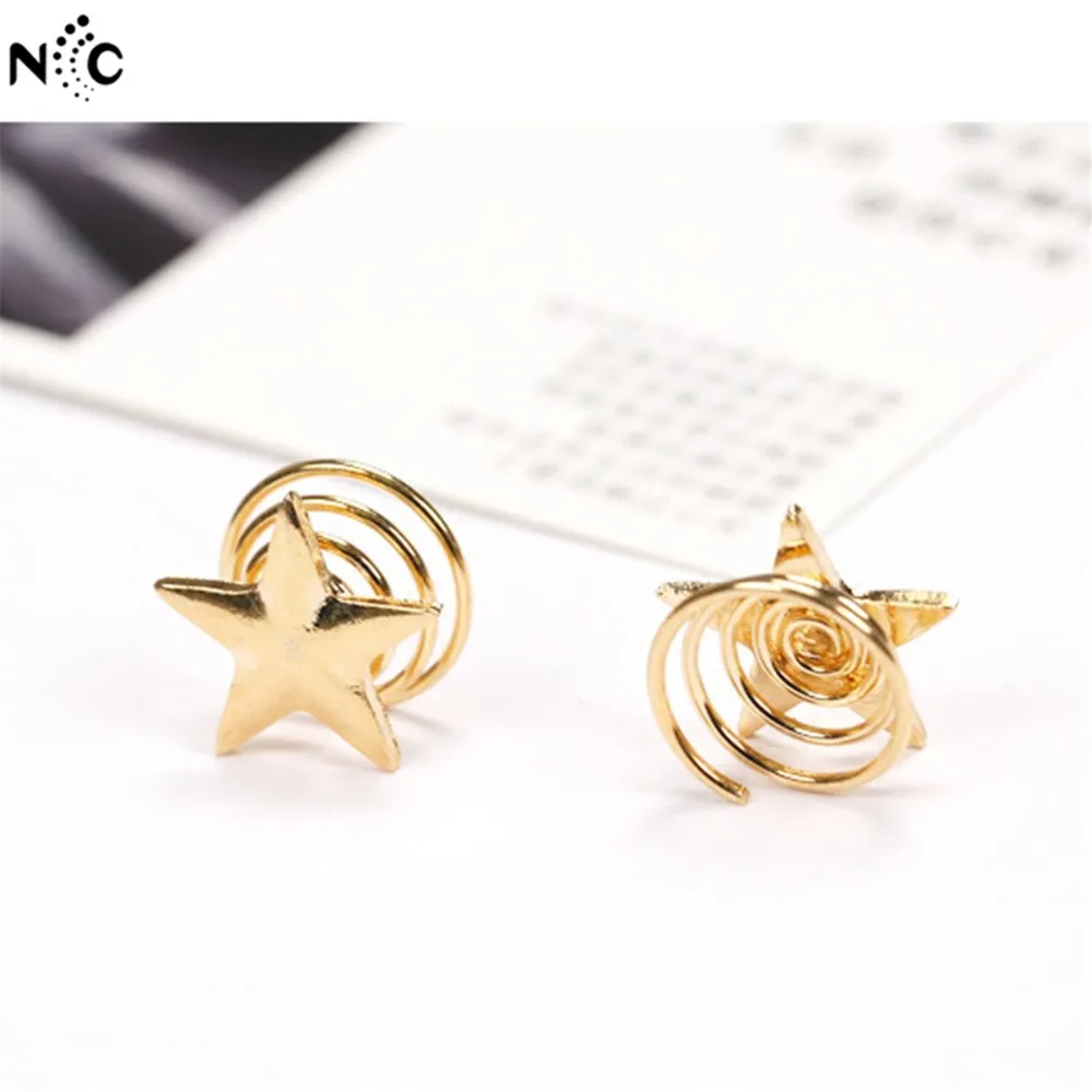 

1pc/bag Fashion Star Barrettes Metal Small Hairpins Hair Claws Hair Clips For Women Wedding Hair Jewelry Hair Accessories