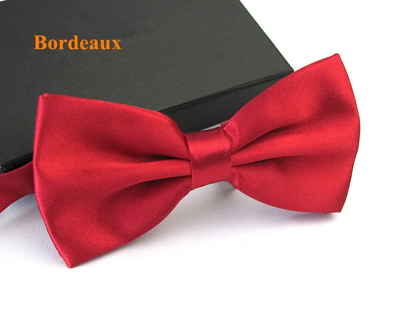 Галстук-бабочка, мужской галстук, Мужская модная деловая Свадебная рубашка с галстуком-бабочкой, мужская рубашка, Новогодний подарок - Цвет: Bordeaus