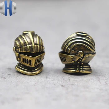 

Brass Gas Mask Knife Pendant Pure Copper Retro Flashlight Accessories Pendant DIY Gadget Paracord Beads