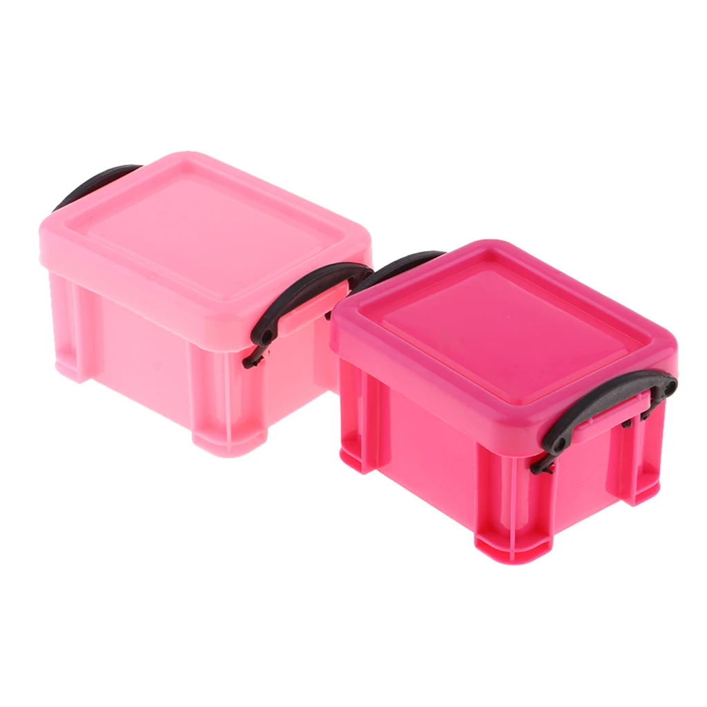 1/6 Candy Color Storage Case for 1/6 Dolls House Furniture Doll Decoration Accessory Kids Pretend Play Toys