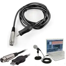 Горячая Распродажа 3 м USB штекер XLR Женский Микрофон MIC Link кабель Шнур адаптер для записи