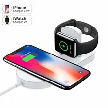 Для Apple Watch Series 4 3 2 зарядная док-станция QI Беспроводная зарядная подставка держатель для IPhone X XR XS samsung Galaxy S9 Plus S8 Note 9