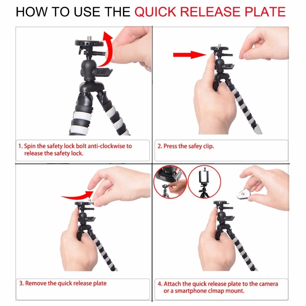 Легкий мини штатив Duszake для телефона Трипод камеры Gorillapod смартфона гибкий