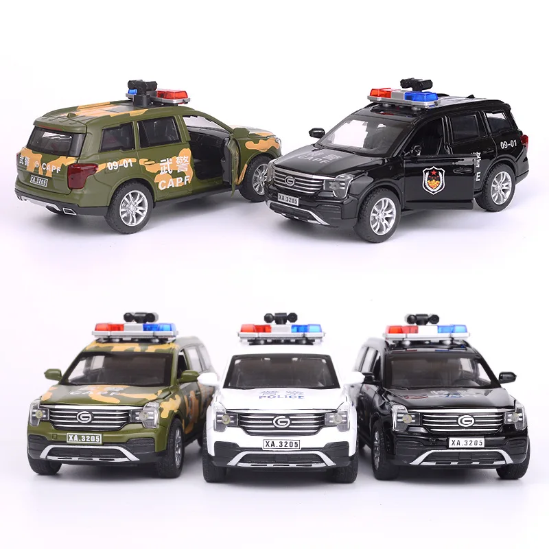 

Simulation 1:32 pass GS8 special police alloy model,exquisite die-casting, sound and light pull back toy car model,free shipping