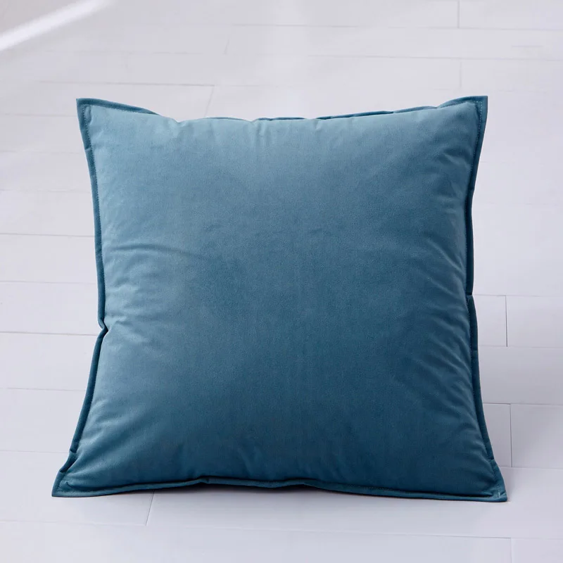 Домашний декор в скандинавском стиле, задние накладки для дивана, однотонные декоративные подушки, уличные подушки для стульев - Цвет: Light blue