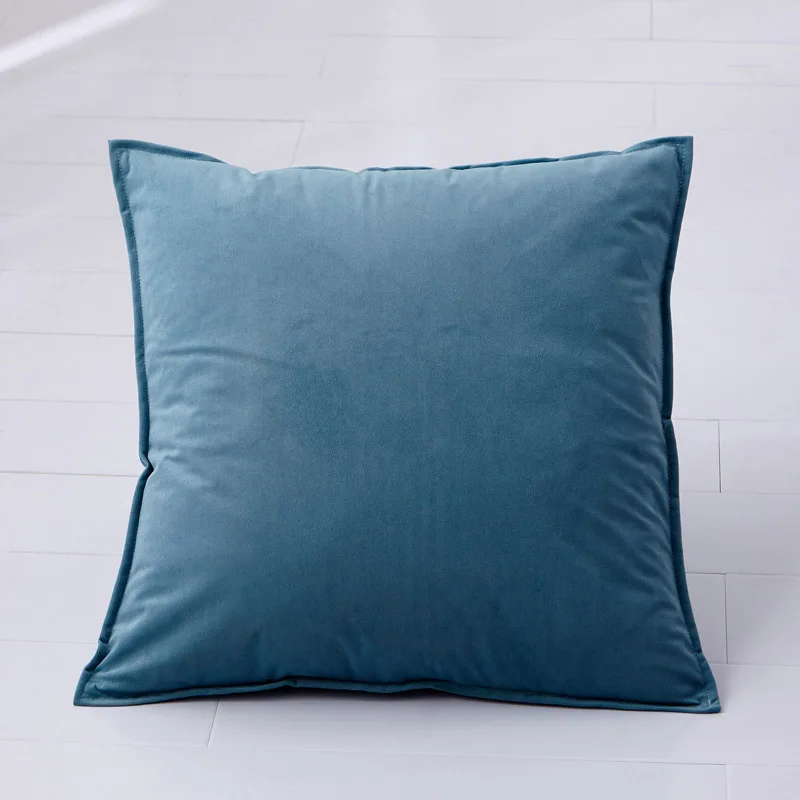 Light blue Домашний декор в скандинавском стиле, задние накладки для дивана, однотонные декоративные подушки, уличные подушки для стульев - Цвет: Light blue