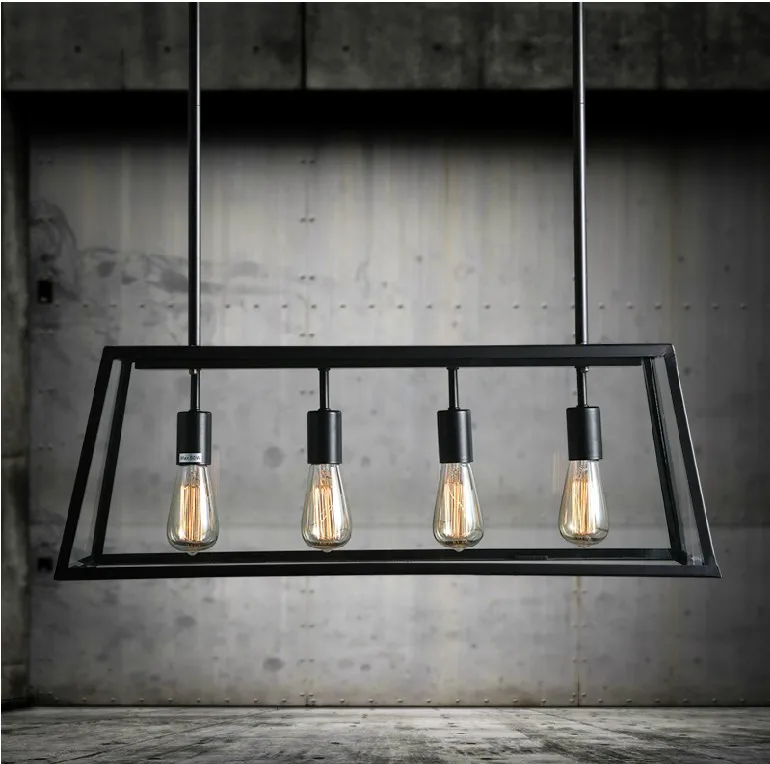 Wonderbaar Zwarte vintage industriële hanglamp loft stijl lichten Creatieve KK-28