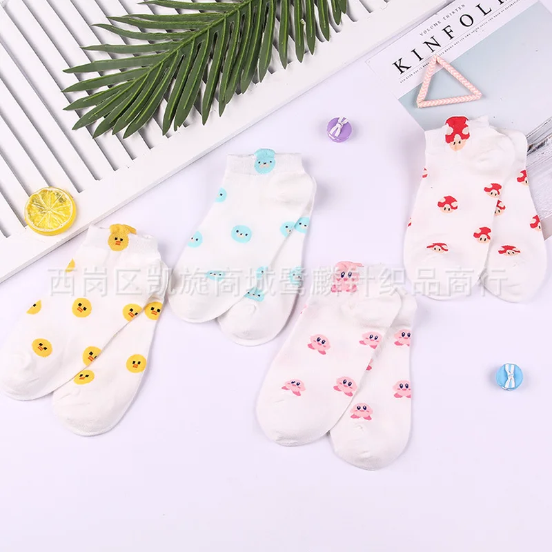 

Pure color mushroom print sock duck seal Goomba cute fun cartoon summer women cotton sock comfort breathable personalized casual