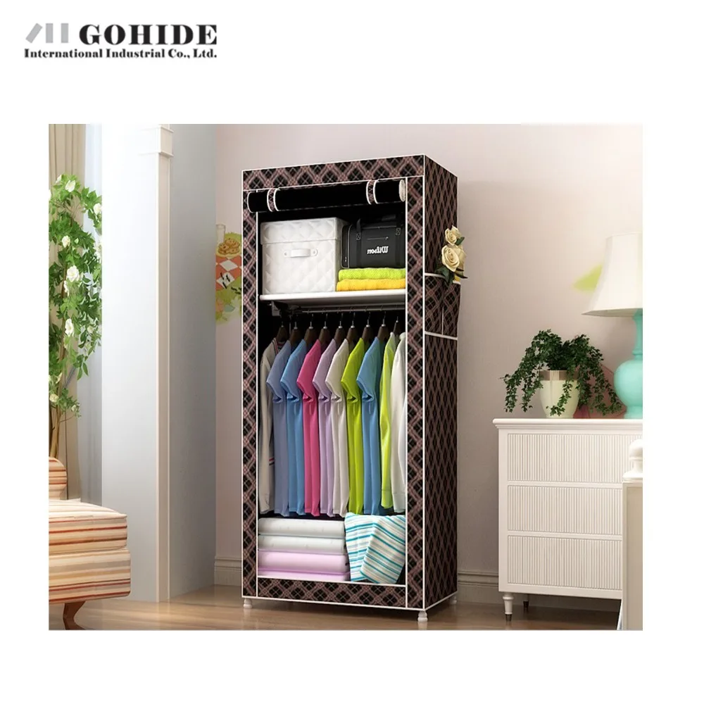 Gohide Cloth Mesh Wardrobe Simple Wardrobe Easy Folding Simple Wardrobe Simple Portable Cloth Closet Sundries Storage Wholesale Furniture