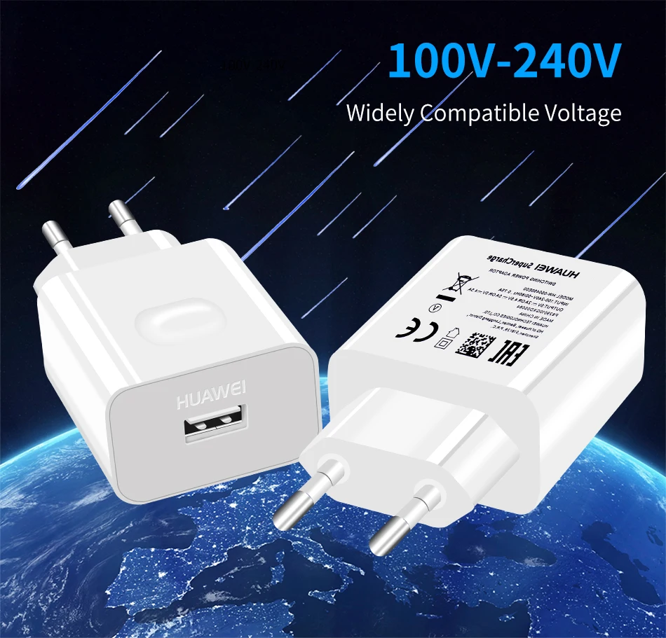 7Huawei Honor 10 View10 Charger USB Wall Travel 22.5W Fast 100% Original 5V4.5A 5A USB Type C Cable Mate10 Mate9 Pro P20 P10 P9