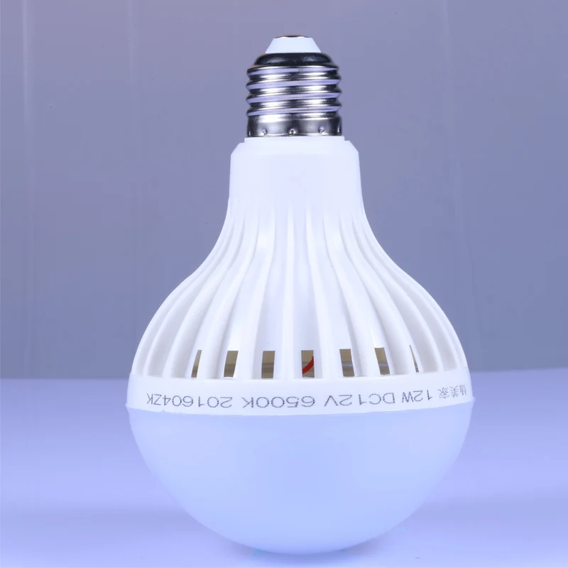 12 voltios Led Bombilla E27 dc12V lámpara LED 5 w 9 W 15 W bombilla Led Bombillas E27 12 V para sistema Solar luz de bombilla Led blanco frío