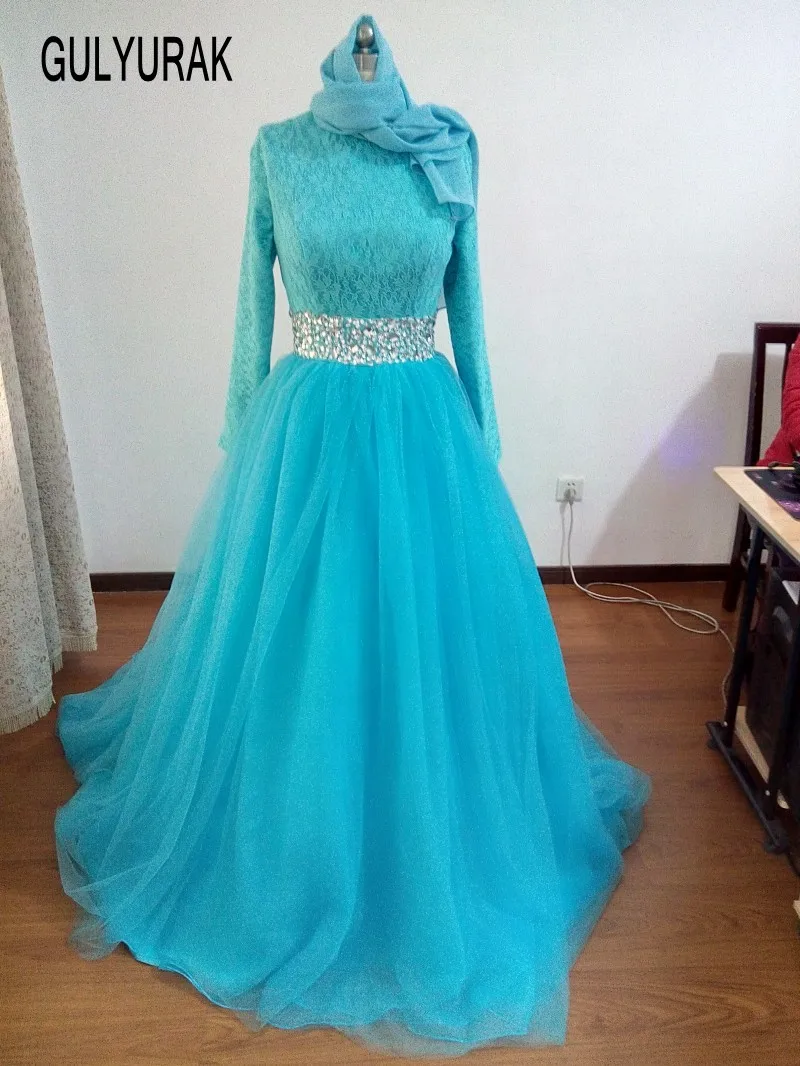 Длинные Рукава Мусульманских Вечернее платье Abendkleider Новинка 2017 партии платья