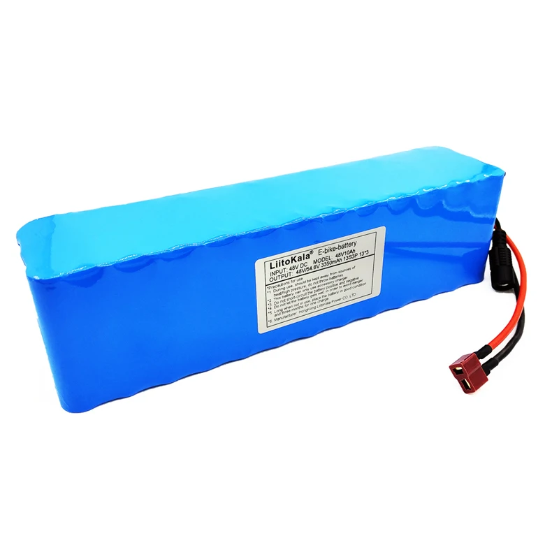 Liitokala 48 V 10ah Полный Аккумулятор 54,6 V 10000 mAh литий-ионный аккумулятор для электрического велосипеда Встроенный BMS